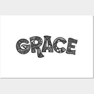 God's grace. Doodle illustration. Posters and Art